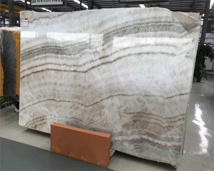 Brown Wooden Onyx Marble Backlit