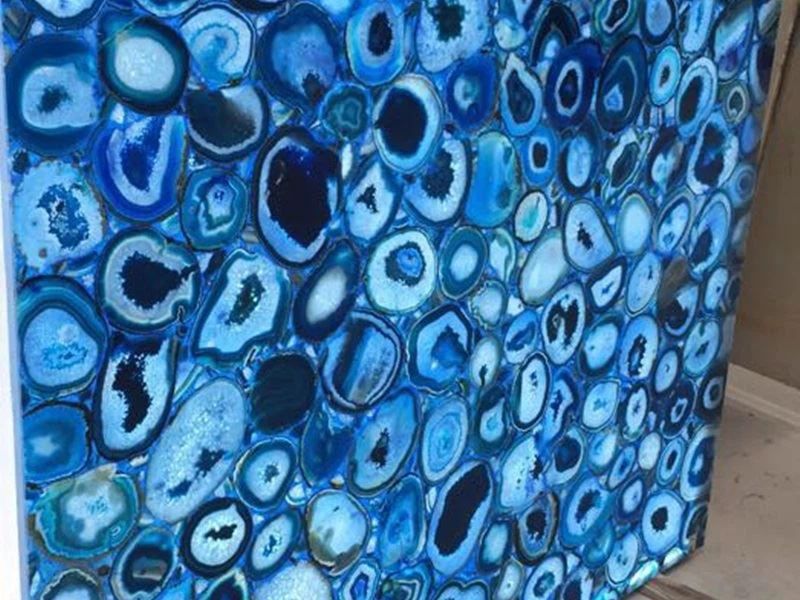 Natural Blue Semi Precious Stone Slab