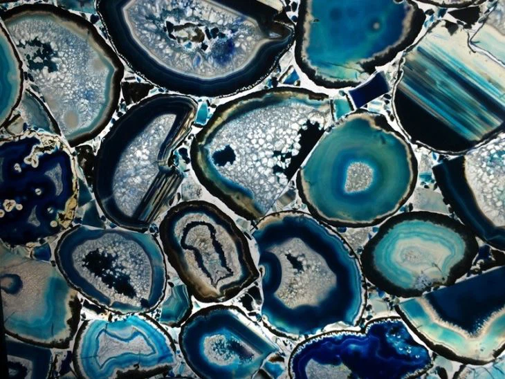 Natural Blue Semi Precious Stone Slab