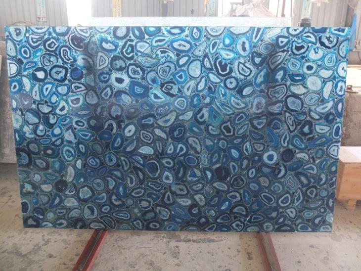 Natural Blue Semi Precious Stone Slab