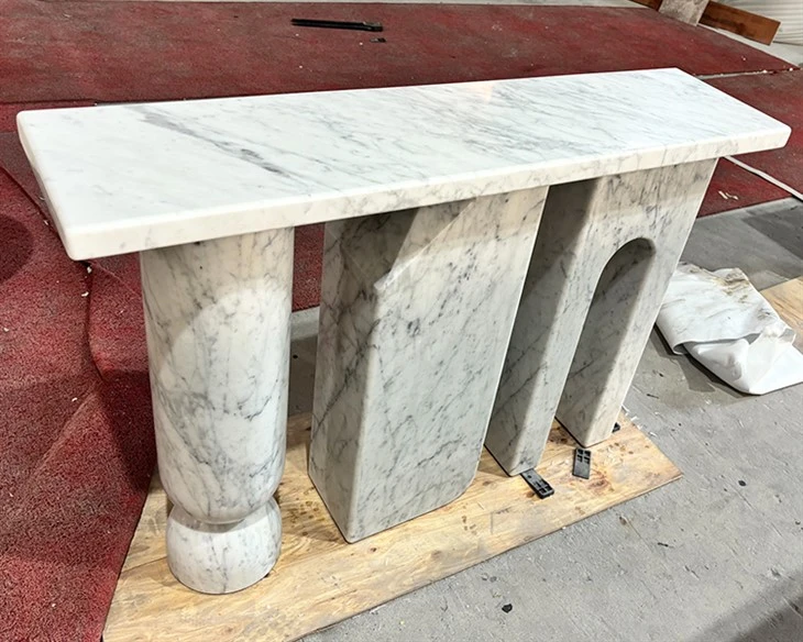 Console Table White Marble